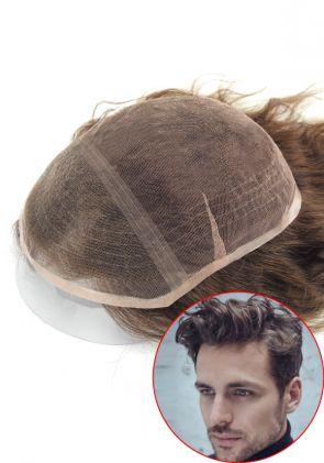 French Lace with Swiss Lace Front Hair Systems for Men