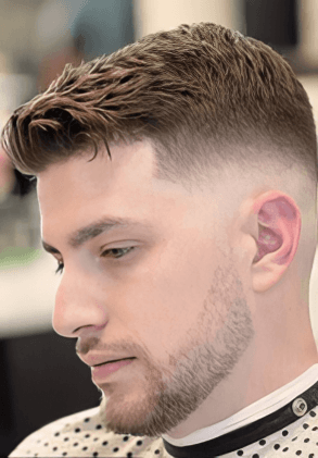 Pre-Cut Hairpiece with Short Quiff Hairstyle for Men