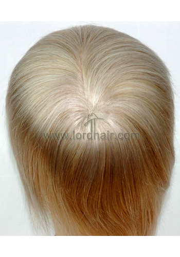 Custom made super thin skin with mono top hair replacement system