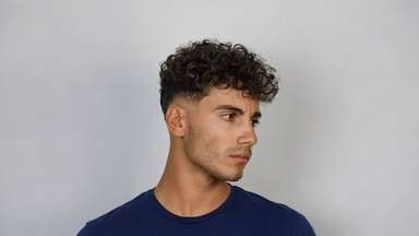 10mm Curl Super Thin Skin Base V-looped Stock Mens Hair Pieces-image-4