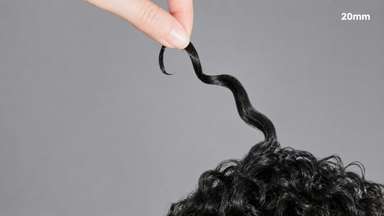 20mm Curl Super Thin Skin Base V-looped Stock Mens Hair Pieces-image-5