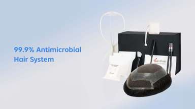 Upgraded Antimicrobial ZyroSen Hairpiece Essentials for New Users - Quick Clip-on, Instant Fit-image-1