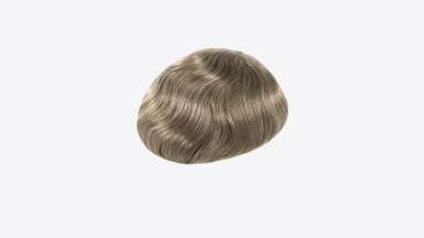 80% Low-Density Men's Hairpiece with Super Fine Welded Mono Base - Natural Hairline-image-3