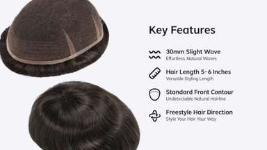 Champion | Stock Full French Lace Hairpieces for Men - Athletes' No. 1 Choice-image-7