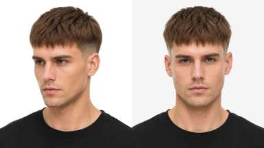 LD004 | Short Messy Hairstyle Ready-to-Wear Men's Hair System-image-1