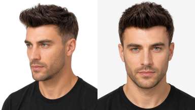 LD0043 | Pre-Cut Hairpiece with Long-Haired Messy Quiff Hairstyle for Men-image-1