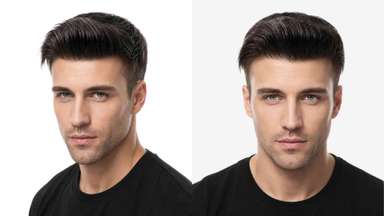 LD0046 | Pre-Cut Hairpiece with Short-Haired Quiff Hairdo-image-3