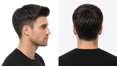 LD0046 | Pre-Cut Hairpiece with Short-Haired Quiff Hairdo-image-4