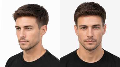 LD0047 | Pre-Cut Poly Men’s Hairpiece with Short Relaxed Quiff-image-3