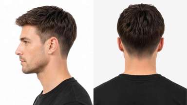 LD0047 | Pre-Cut Poly Men’s Hairpiece with Short Relaxed Quiff-image-4