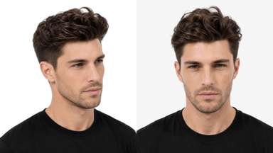 LD005 | Pre-Cut Thin Skin Hairpiece for Men with Swept-Back Hairstyle-image-3