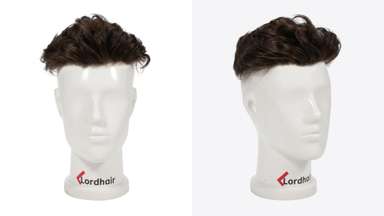 LD005 | Pre-Cut Thin Skin Hairpiece for Men with Swept-Back Hairstyle-image-1