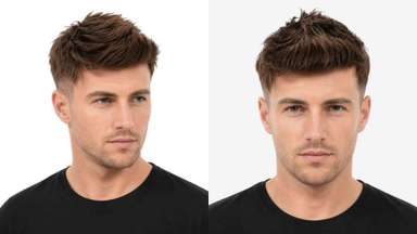 LD0051 | Pre-Cut Hairpieces with Sleek Side Fade Hairstyle-image-3