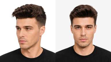LD0052 | Pre-Cut Hairpiece with Slicked Back Hairstyle-image-3