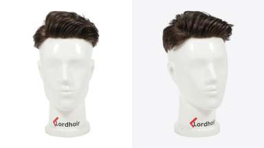 LD0060 | Pre-Cut Men's Hairpiece with Short Quiff Hairstyle-image-1