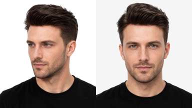 LD0060 | Pre-Cut Men's Hairpiece with Short Quiff Hairstyle-image-3