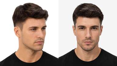 LD0069 | Pre-Cut Hairpiece with Short Quiff Hairstyle for Men-image-3