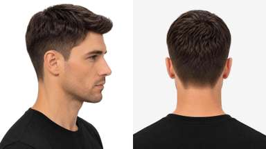 LD0069 | Pre-Cut Hairpiece with Short Quiff Hairstyle for Men-image-4