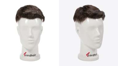 LD0069 | Pre-Cut Hairpiece with Short Quiff Hairstyle for Men-image-1