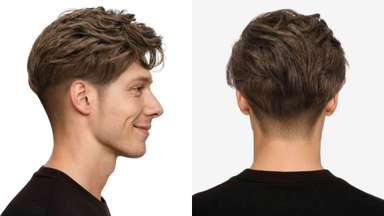 LD0075 | Pre-Cut Hairpiece with a Wavy Side Part Hairstyle-image-3