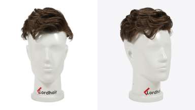 LD0075 | Pre-Cut Hairpiece with a Wavy Side Part Hairstyle-image-1