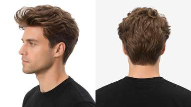 LD0085 | Pre-Cut Men’s Hairpiece with Messy Quiff Hairstyle-image-4