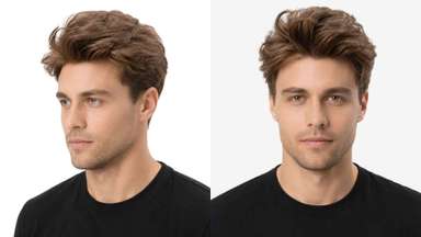 LD0085 | Pre-Cut Men’s Hairpiece with Messy Quiff Hairstyle-image-3