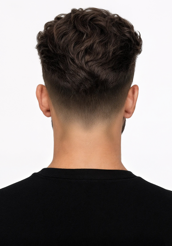 Swept-Back Hairstyle