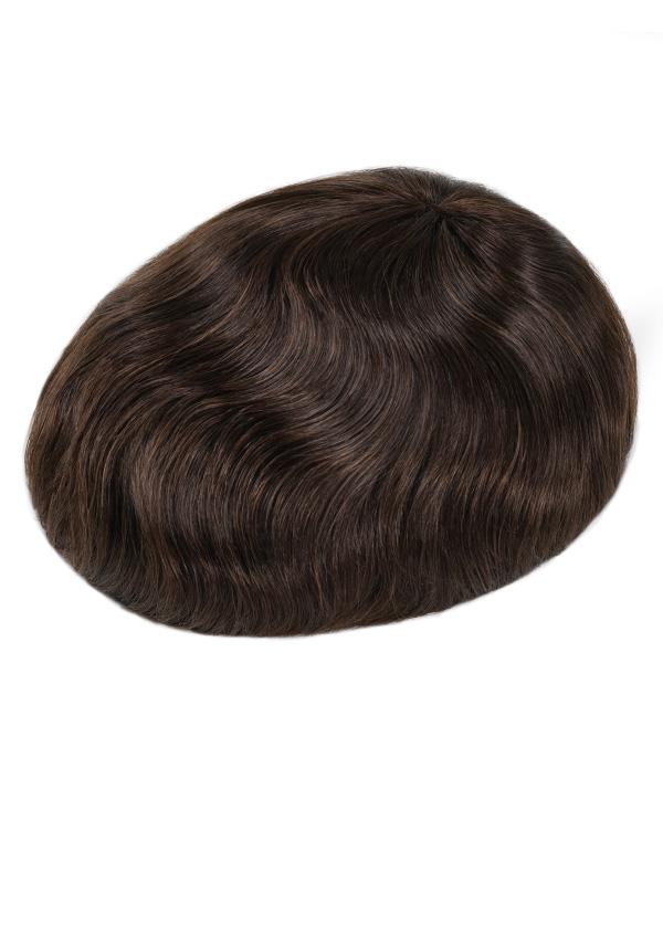  French lace front with poly side and back stock hairpiece