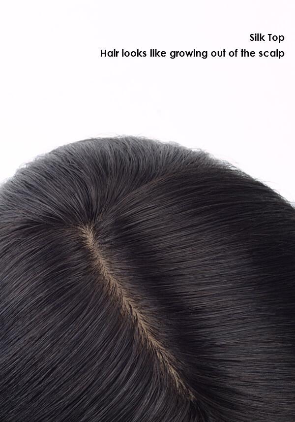 Silk top hairpiece