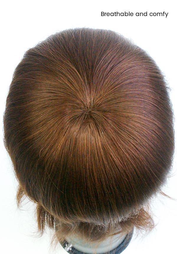 Breathable French Lace with PU Patch Base Human Hair System