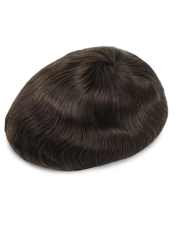 Skin hairpiece with remy hair