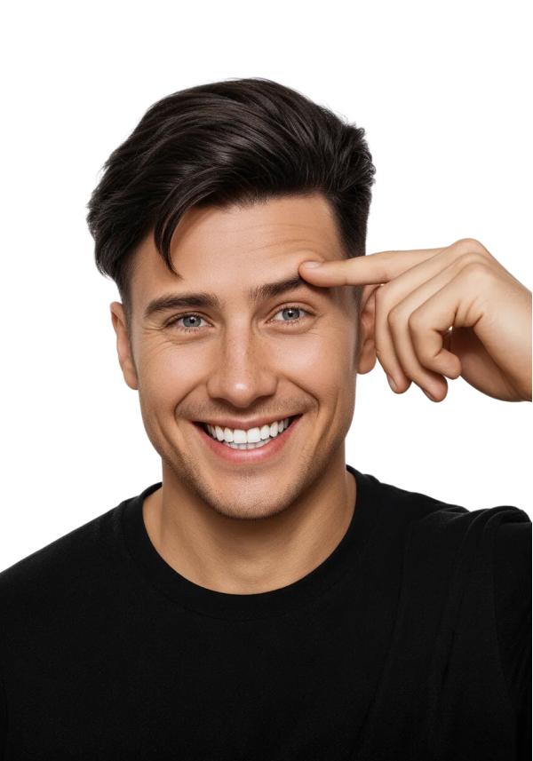 Pre-Cut Hairpiece with Slicked-Back Voluminous Hairstyle for Men