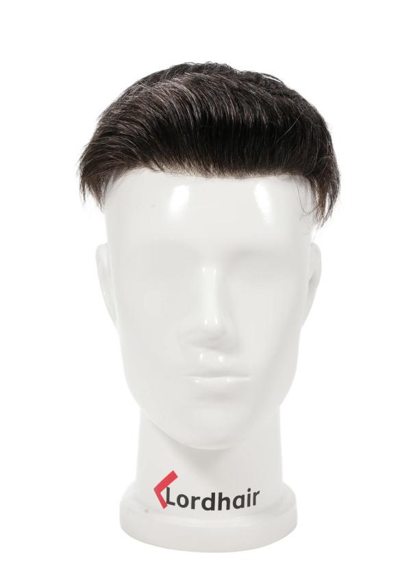 Precut hair piece with a quiff style