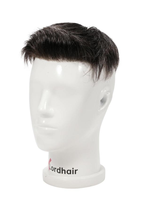 Precut hair piece with a quiff style