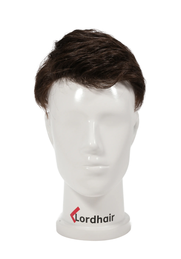 Pre-styled hair system with a quiff style
