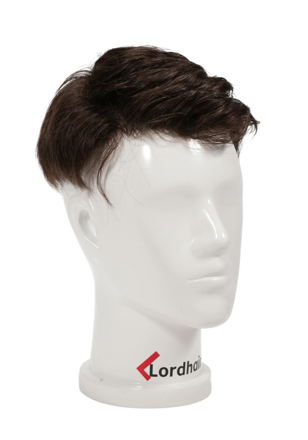 Pre-styled hair system with a quiff style