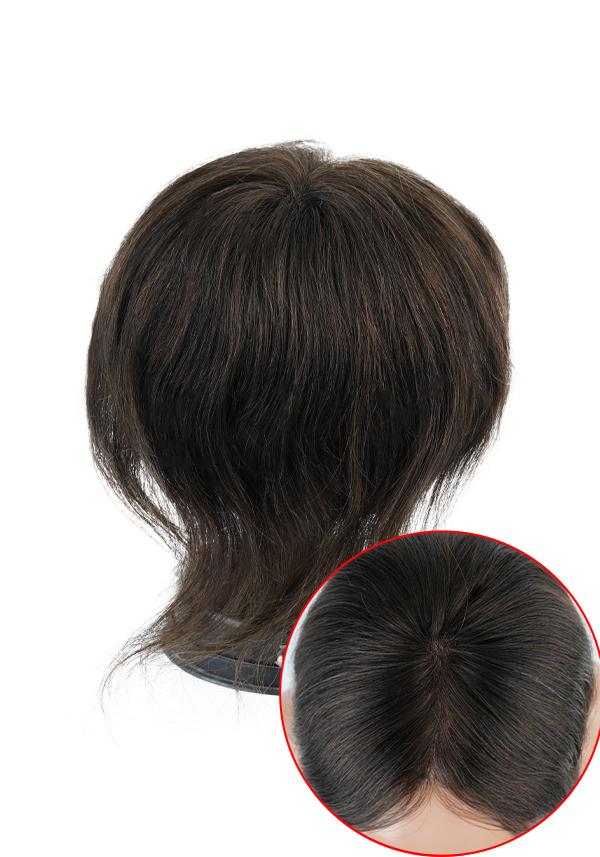 Hair System for Crown Hair Loss Men’s Hairpiece