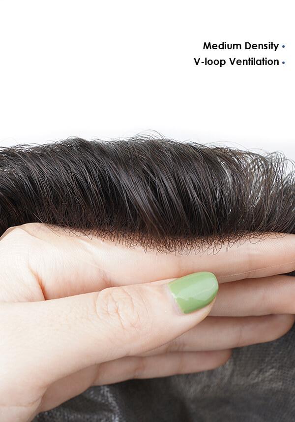 0.06mm Super Thin Skin Hairpiece Medium Density 