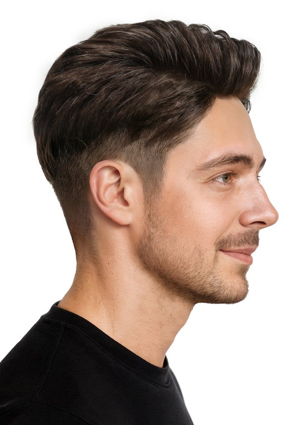Hairpiece with Short Quiff Hairstyle