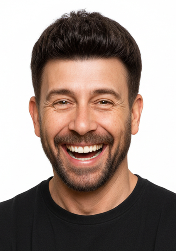 Pre-Cut Hairpiece with Textured Pompadour Hairstyle for Men