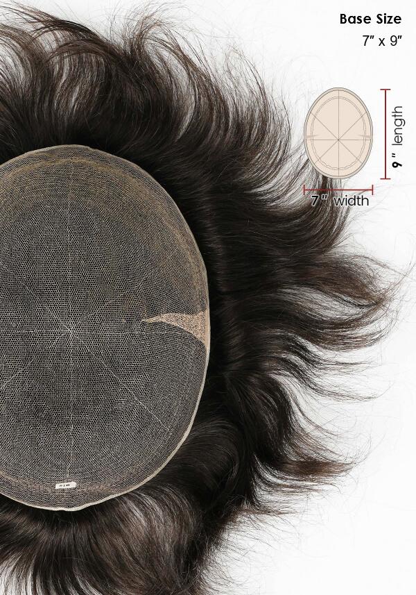 Full French Lace Hair Toupee Small Size 7 × 9