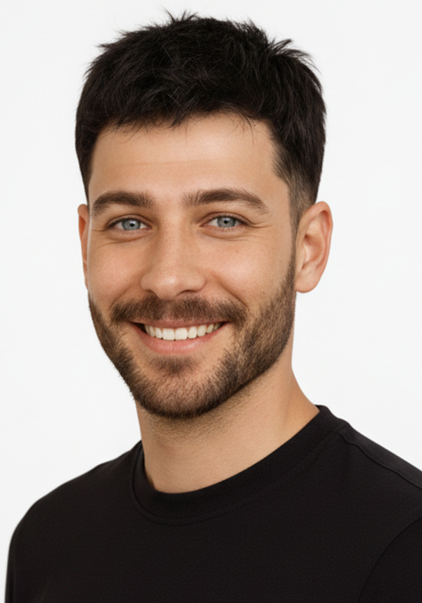 Men's Hair System with Low Fade Cut Hairstyle