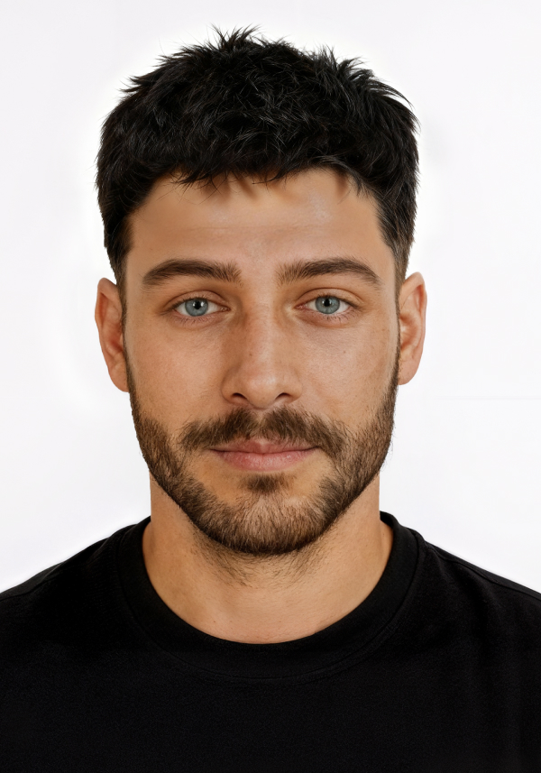 Men's Hair System with Low Fade Cut Hairstyle