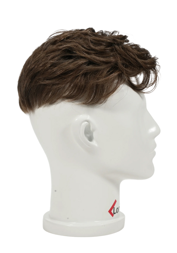 wavy side part hairstyle