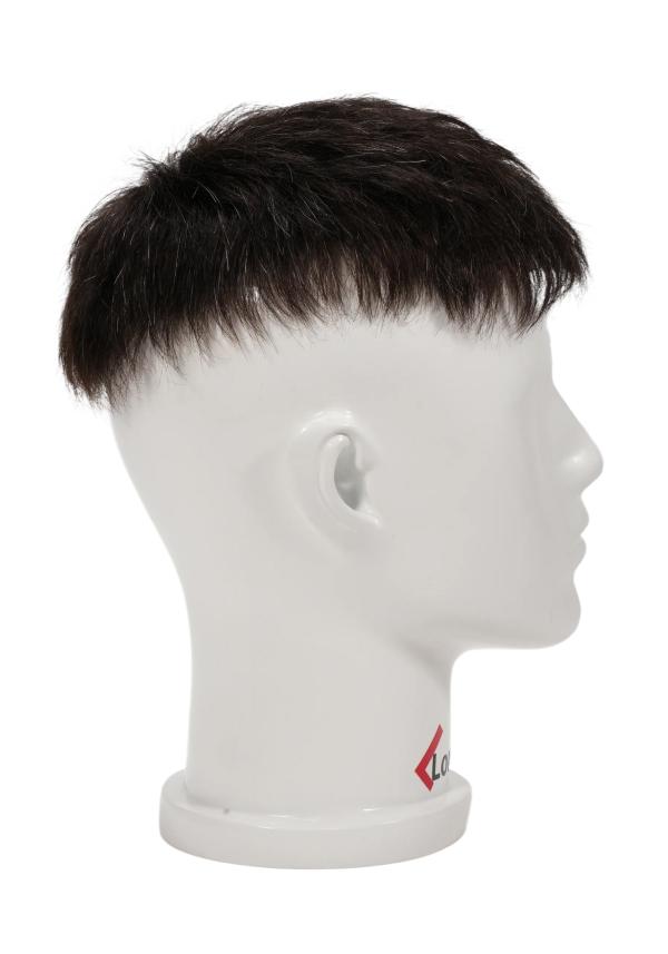 Hair System with Short Messy Hairstyle