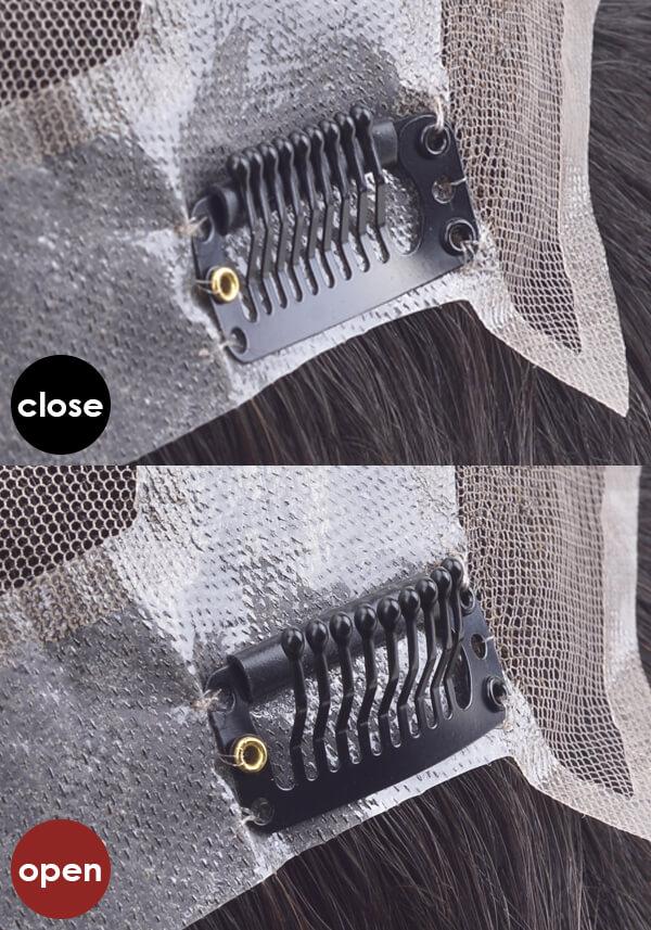 Men’s Clip Hair System with Lace Front and Skin Perimeter