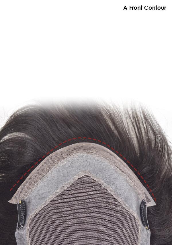 Men’s Clip Hair System with Lace Front and Skin Perimeter