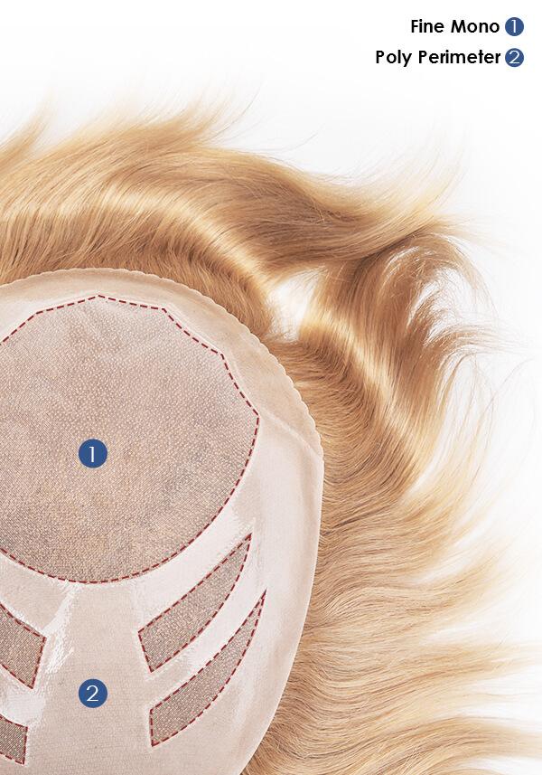 Fine mono hair system for men