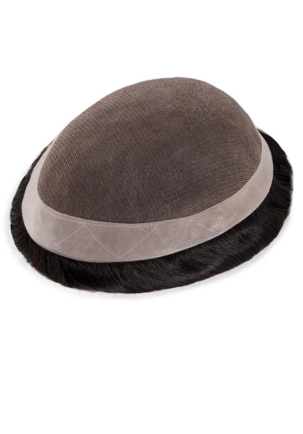 Fine mono with PU men's hair system